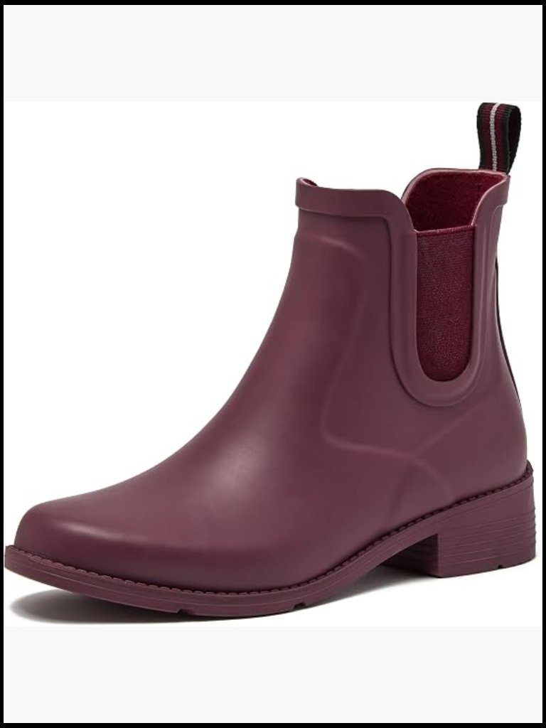 Chelsea Rain Boots Waterproof Lightweight Non Slip Ankle Booties